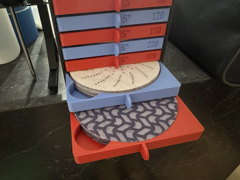 Khay Đựng Giấy Nhám Đĩa 5 Inch (Bản Không Chốt Chặn) Siêu Gọn - Image 1