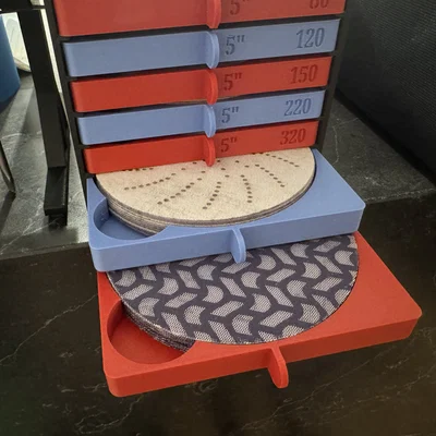 Khay Đựng Giấy Nhám Đĩa 5 Inch (Bản Không Chốt Chặn) Siêu Gọn