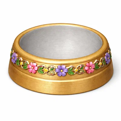 Bát Đựng Thức Ăn Thú Cưng In 3D Có Hoa Văn Đẹp Mắt