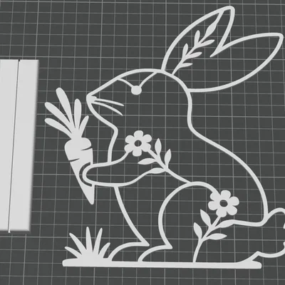 Mô hình trang trí chú thỏ Phục sinh tối giản (Easter Bunny)