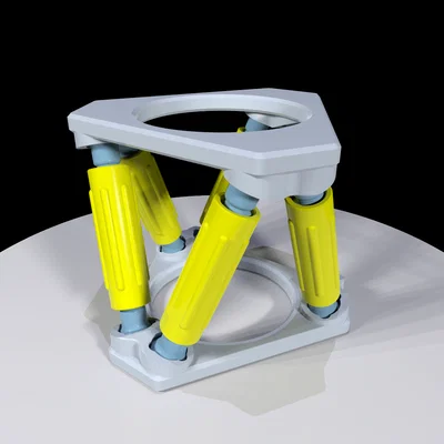 Mô hình nền tảng Hexapod 6DOF tối giản (Stewart Platform)