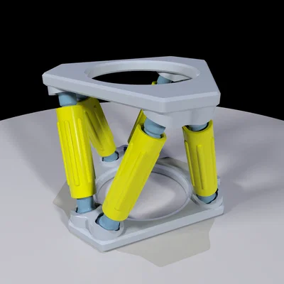 Mô hình nền tảng Hexapod 6DOF tối giản (Stewart Platform)