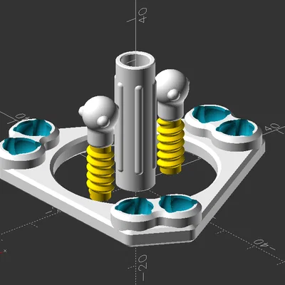 Mô hình nền tảng Hexapod 6DOF tối giản (Stewart Platform)