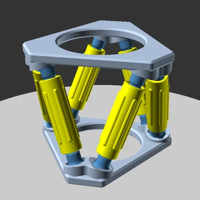 Mô hình nền tảng Hexapod 6DOF tối giản (Stewart Platform)