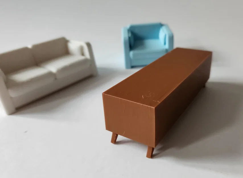 Mô hình tủ tivi JestO tỉ lệ 1:10 cho nhà búp bê và kiến trúc - Image 2