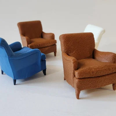 Mô hình ghế bành cổ điển Indi Easy Armchair in 3D