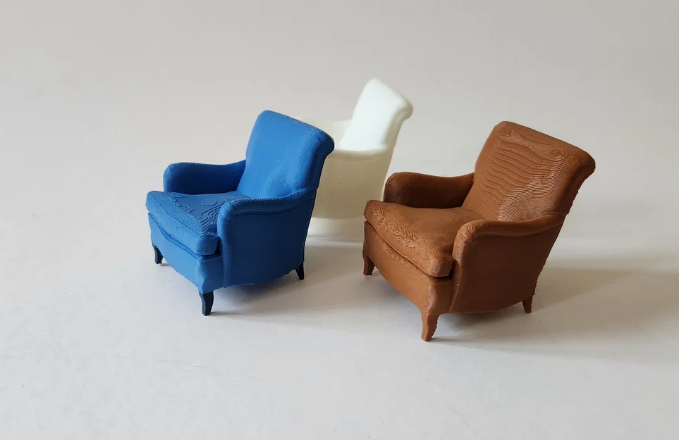 Mô hình ghế bành cổ điển Indi Easy Armchair in 3D - Image 3