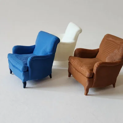 Mô hình ghế bành cổ điển Indi Easy Armchair in 3D