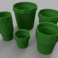 Bộ chậu cây 3D Stackable Plant Pots: 4 kích thước, dễ in, tiết kiệm diện tích - Thumbnail 1