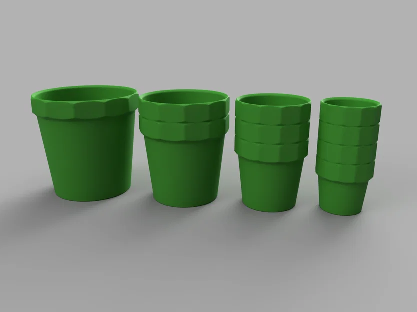 Bộ chậu cây 3D Stackable Plant Pots: 4 kích thước, dễ in, tiết kiệm diện tích - Image 2