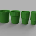Bộ chậu cây 3D Stackable Plant Pots: 4 kích thước, dễ in, tiết kiệm diện tích - Thumbnail 2