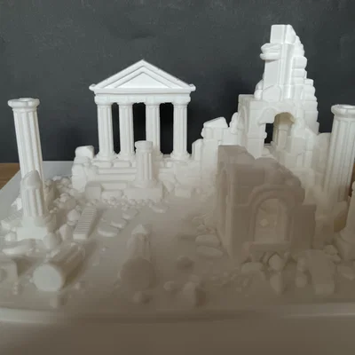 Mô hình trang trí bể cá Atlantis cổ đại - In 3D độc đáo