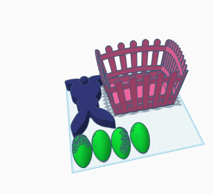 Bộ mô hình 3D Easter Set trang trí lễ Phục sinh độc đáo - Image 1