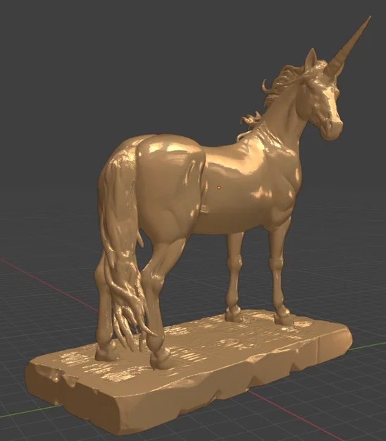 Mô hình Kỳ lân đứng trên bệ đá (Unicorn Standing On Slab) in 3D đẹp - Image 1