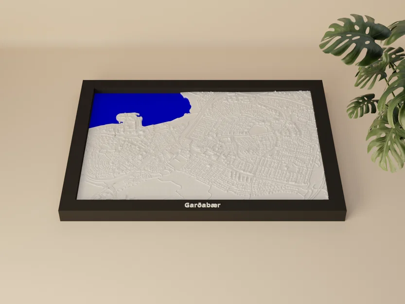 Garðabær, Iceland - Mô hình địa hình 3D thu nhỏ - Image 1