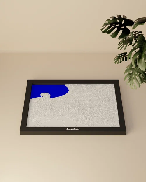 Garðabær, Iceland - Mô hình địa hình 3D thu nhỏ - Image 3