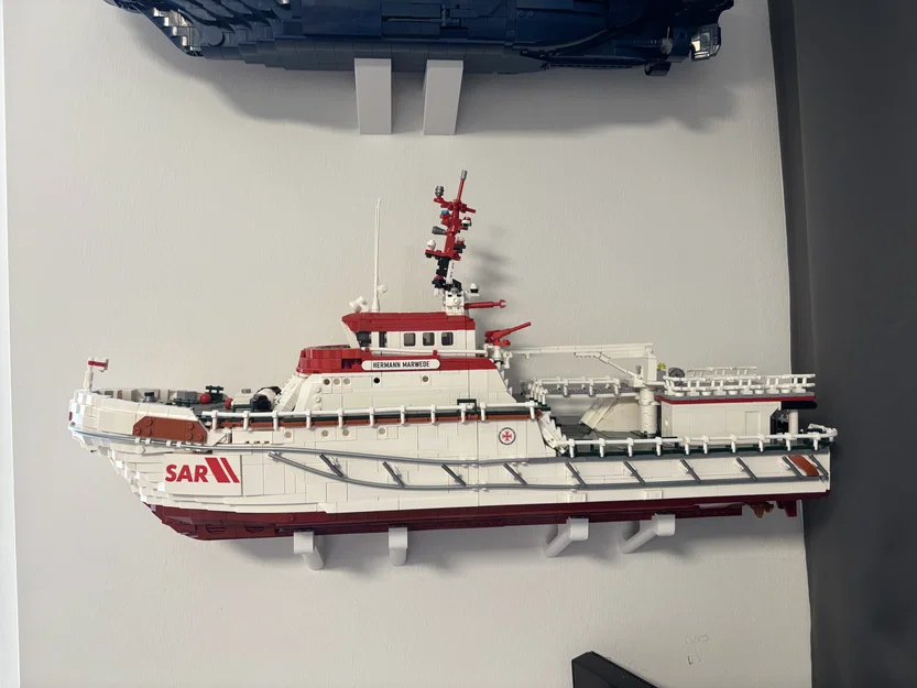 Giá treo tường cho tàu cứu hộ BlueBrixx 108466 Hermann Marwede - Image 1