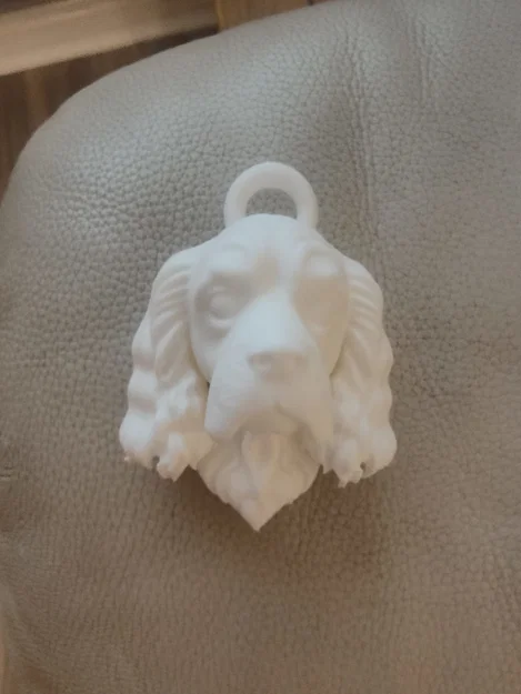 Móc khóa hình đầu chó Cocker Spaniel in 3D tinh tế và sắc nét - Image 1