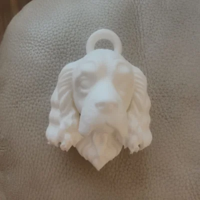 Móc khóa hình đầu chó Cocker Spaniel in 3D tinh tế và sắc nét