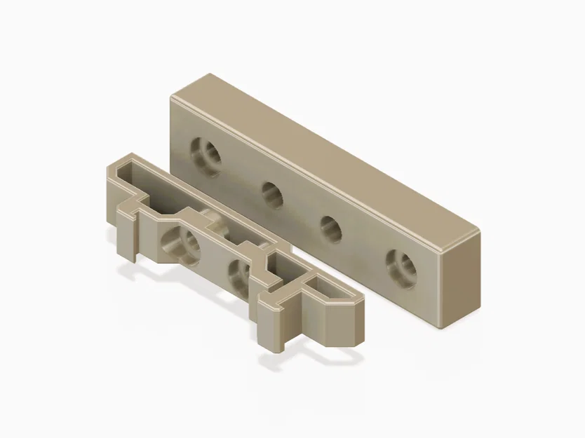 Bộ ngàm DIN Rail cho nguồn Meanwell 24V 200W trên máy in Voron - Image 1