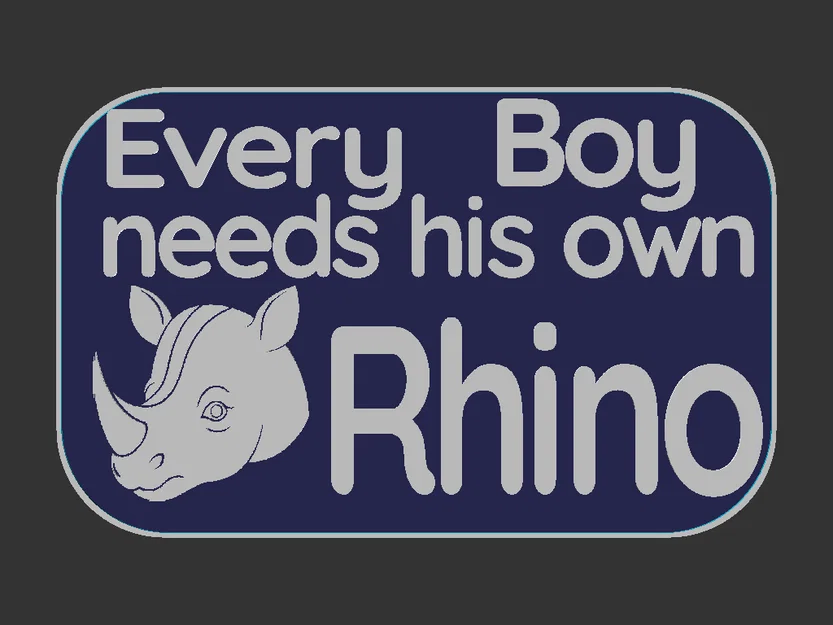 Bảng hiệu "Every Boy needs a Rhino" - Món quà tê giác cho bé - Image 3