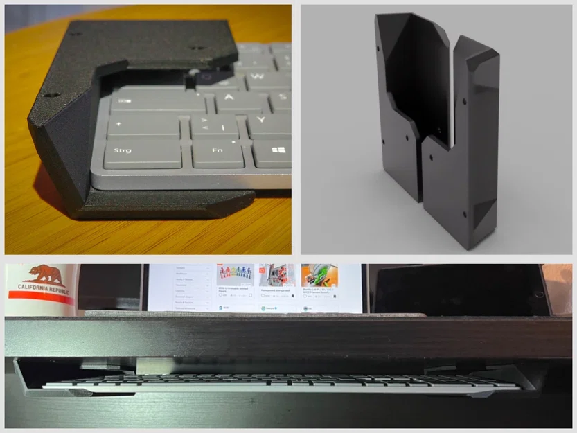 Giá treo/Ngàm gắn bàn phím dưới gầm bàn - Image 1