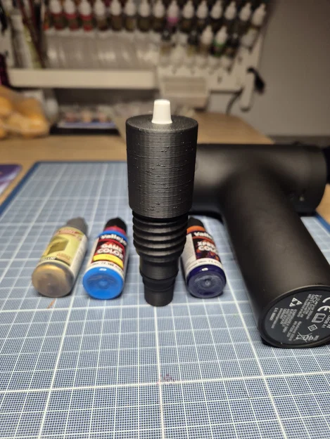 Đầu gắn máy lắc sơn cho súng massage Crivit (Vallejo, Army Painter) - Image 2