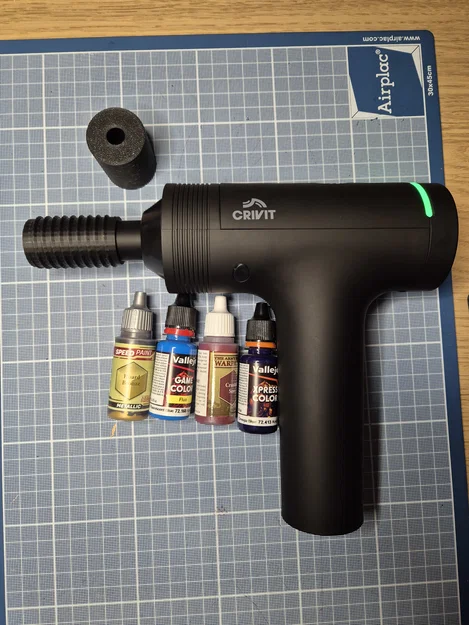 Đầu gắn máy lắc sơn cho súng massage Crivit (Vallejo, Army Painter) - Image 3