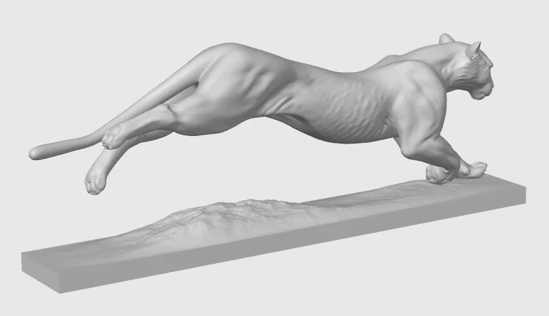 Mô hình in 3D Báo đốm (Léopard) chạy nước rút cực chi tiết - Image 2