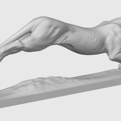 Mô hình in 3D Báo đốm (Léopard) chạy nước rút cực chi tiết