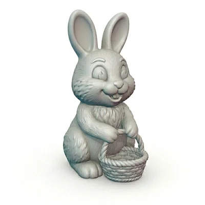 Chú Thỏ Phục Sinh Dễ Thương Với Giỏ Quà