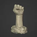 Mô hình bàn tay nắm đấm Low Poly ấn tượng để in 3D - Thumbnail 3