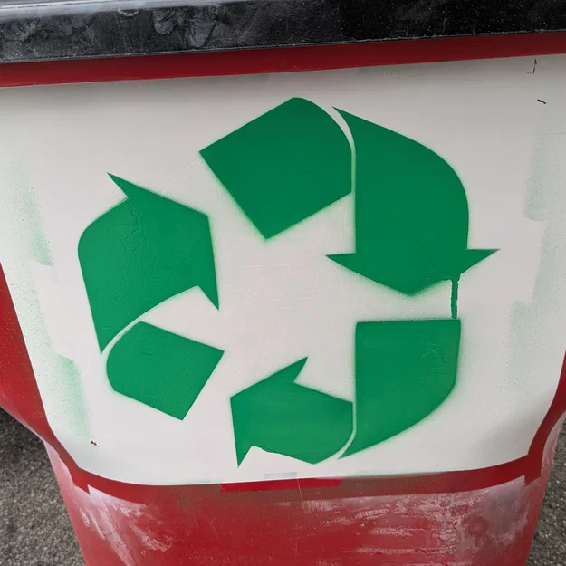 Stencil Hình Vuông 300mm Dùng Để Sơn Logo Tái Chế - Image 3