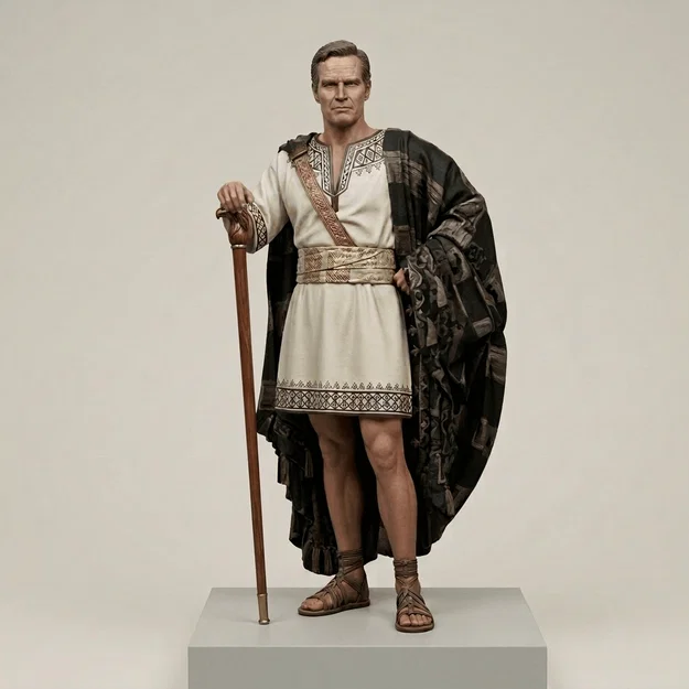 Mô hình 3D nhân vật Ben-Hur - Charlton Heston (1959) đầy chi tiết - Image 1