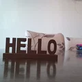 Mô hình bảng chữ HELLO trang trí bàn làm việc và kệ sách cực đẹp - Thumbnail 1