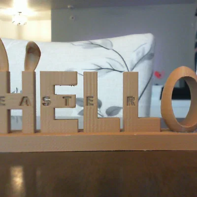 Mô hình trang trí chữ HELLO phong cách Phục sinh độc đáo