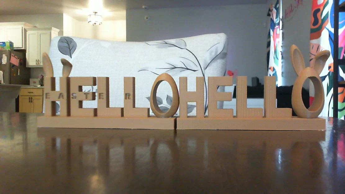 Mô hình trang trí chữ HELLO phong cách Phục sinh độc đáo - Image 2