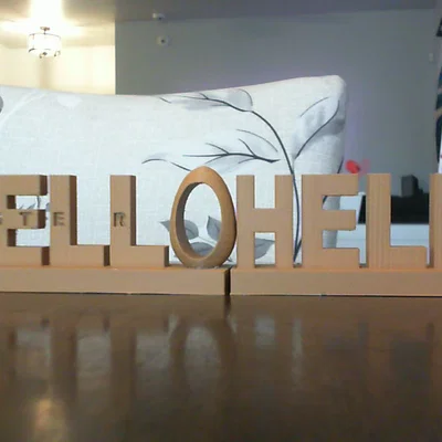 Mô hình trang trí chữ HELLO phong cách Phục sinh độc đáo