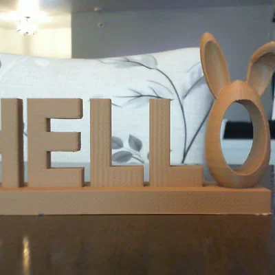 Mô hình trang trí chữ HELLO phong cách Phục sinh độc đáo