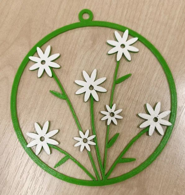 Vật trang trí treo tường họa tiết hoa xuân - Mẫu in 3D tinh tế - Image 1