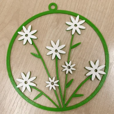 Vật trang trí treo tường họa tiết hoa xuân - Mẫu in 3D tinh tế