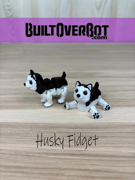 Mô hình chú chó Husky cử động linh hoạt (Husky Fidget) in 3D - Image 1