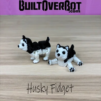 Mô hình chú chó Husky cử động linh hoạt (Husky Fidget) in 3D