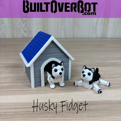 Mô hình chú chó Husky cử động linh hoạt (Husky Fidget) in 3D