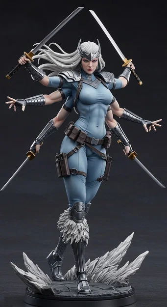 Mô hình 3D Frost Valkyrie - Nữ chiến binh huyền thoại đầy uy lực - Image 2