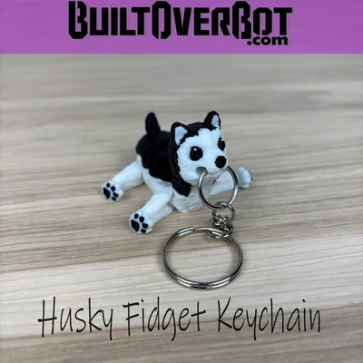 Móc khóa Husky Fidget - Mô hình in 3D linh hoạt đáng yêu