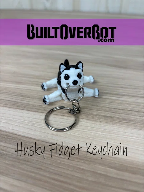 Móc khóa Husky Fidget - Mô hình in 3D linh hoạt đáng yêu - Image 2