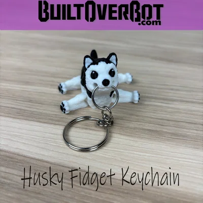 Móc khóa Husky Fidget - Mô hình in 3D linh hoạt đáng yêu
