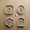 Bộ khuôn cắt bánh quy Linzer Phục sinh STL | Hình thỏ, trứng, cà rốt | In 3D - Thumbnail 1