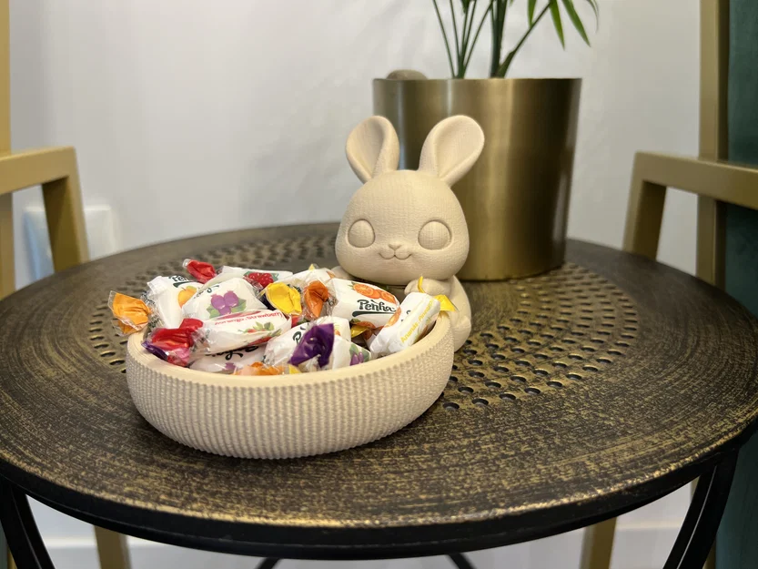 Nibble Treats - Tô Đựng Kẹo Chibi Chú Thỏ Phục Sinh Dễ Thương - Image 1